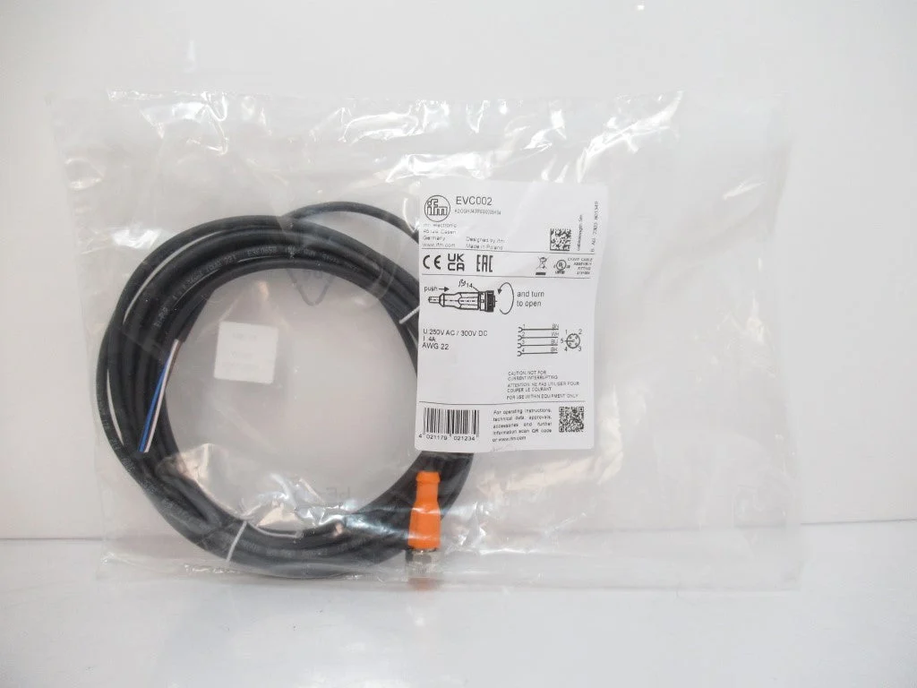 EVC002 ADOGH040MSS0005H04 Ifm M12 Connecting 5m PUR Cable With Socket