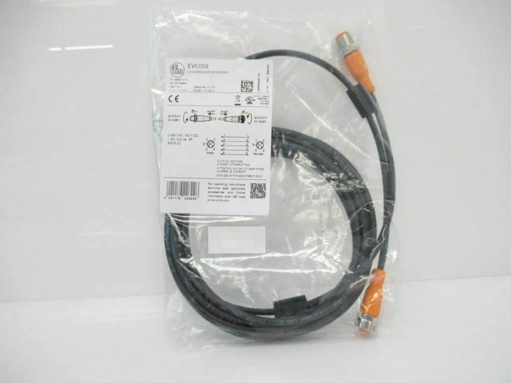 EVC059 Ifm Electronic Connection Cable Male/Female 5 Pins