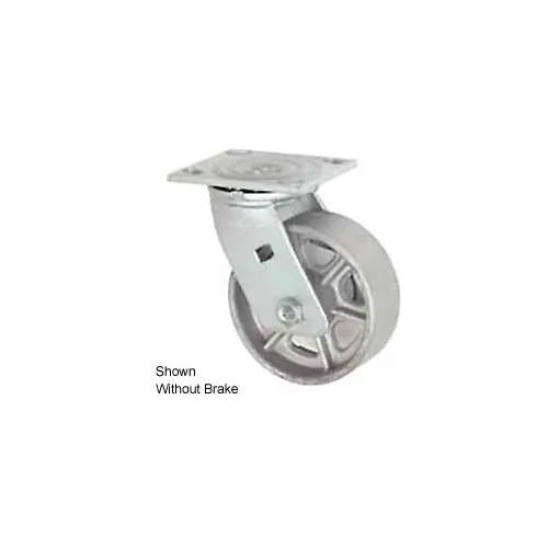 Faultless Swivel Plate Caster 1406-8RB 8" Steel Wheel with Brake