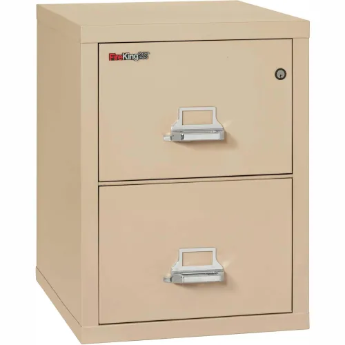 Fireking Fireproof 2 Drawer Vertical File Cabinet - Legal Size 21"W x 25"D x 28"H - Sand