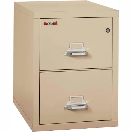 Fireking Fireproof 2 Drawer Vertical File Cabinet - Legal Size 21"W x 31-1/2"D x 28"H - Black
