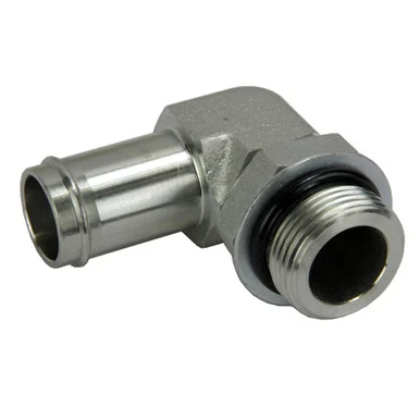 Forged Steel Adapter, 1 Beaded Stem, 1 5/16-12M O-RING Beaded, 90 degree Elbow