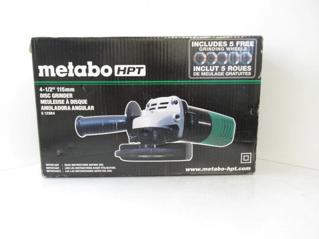 G12SR4 Metabo HPT, Grinder, Motor 6.2 Amp, 4-1/2" Disc, 10000 / RPM