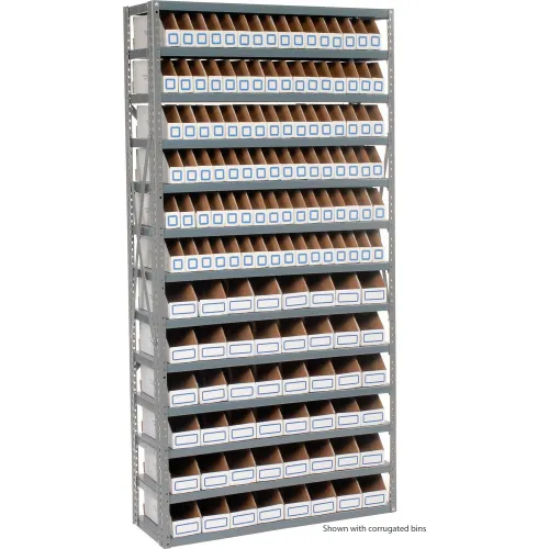 Global Industrial™ 13 Shelf, Open Steel Shelving, 36"W x 12"D x 73"H, Starter, 20 GA, Gray