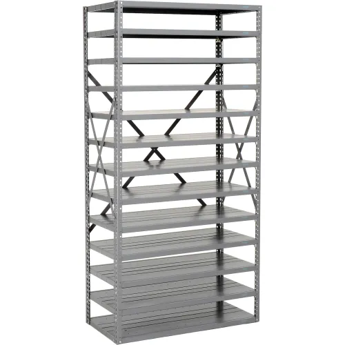 Global Industrial™ 13 Shelf, Open Steel Shelving, 36"W x 18"D x 73"H, Starter, 20 GA, Gray
