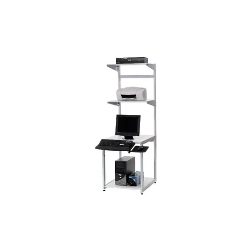 Global Industrial™ 24" Computer LAN Workstation, 24"W x 30"D x 74"H, Gray, Unassembled