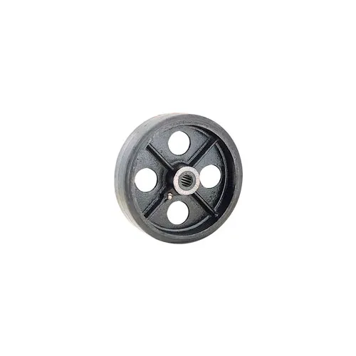 Global Industrial™ 6" x 2" Mold-On Rubber Wheel - Axle Size 1/2"