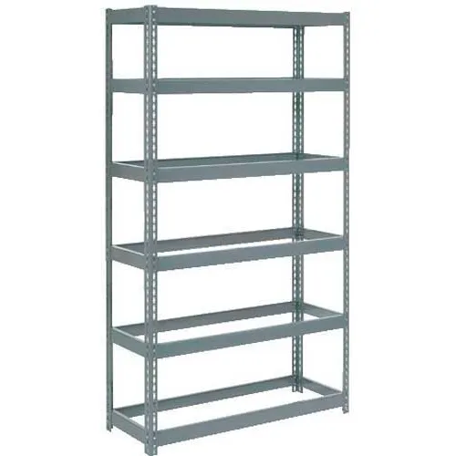 Global Industrial 6 Shelf, Heavy Duty Boltless Shelving, Starter, 48"W x 18"D x 84"H, No Deck