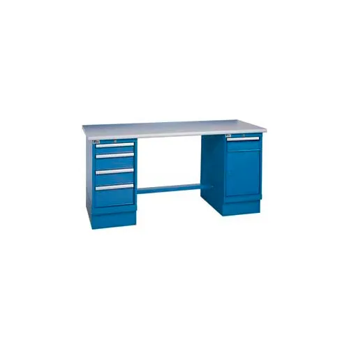 Global Industrial™ 60 x 30 ESD Square Edge 4 Drawer & Cabinet Workbench