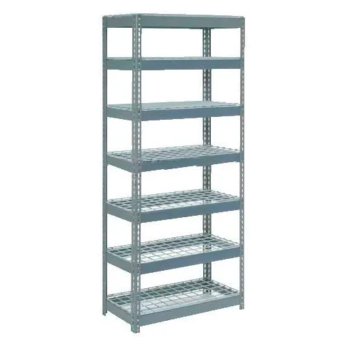 Global Industrial 7 Shelf, Heavy Duty Boltless Shelving, Starter, 36"Wx24"Dx84"H, Wire Deck