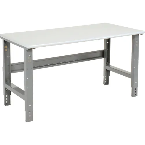 Global Industrial™ 72x36 Adjustable Height Workbench C-Channel Leg - ESD Safety Edge Gray