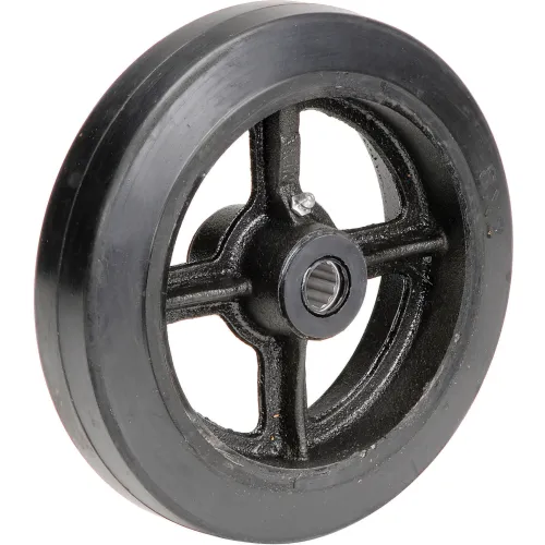 Global Industrial™ 8" x 2" Mold-On Rubber Wheel - Axle Size 3/4"