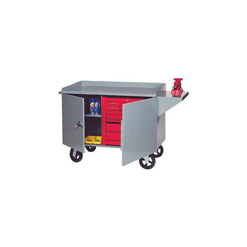 Global Industrial™ Heavy Duty Mobile Service Cabinet Bench, 3000 Lb. Cap., 63"W x 26"D