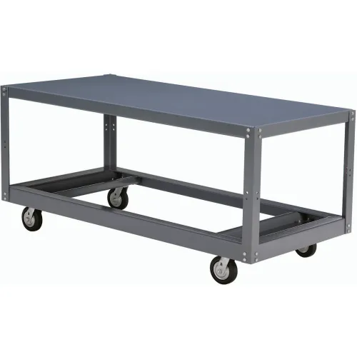 Global Industrial™ Mobile Steel Work Table, 60 x 30 x 28", 1 Shelf
