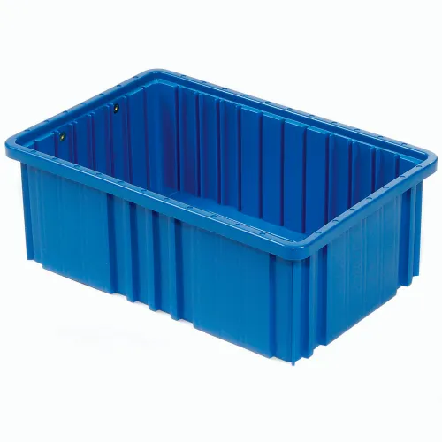 Global Industrial™ Plastic Dividable Grid Container, 10-7/8"L x 8-1/4"W x 5"H, Blue - Pkg Qty 20