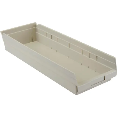 Global Industrial™ Plastic Nesting Storage Shelf Bin 8-3/8"W x 23-5/8"L x 4"H Green - Pkg Qty 6