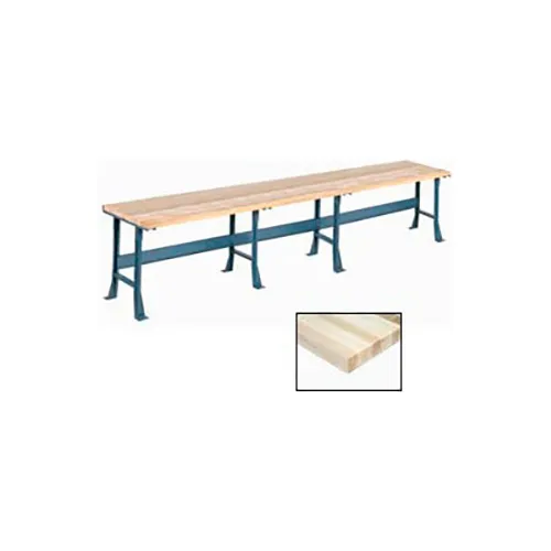 Global Industrial™ Production Workbench w/ Maple Square Edge Top, 180"W x 36"D, Gray