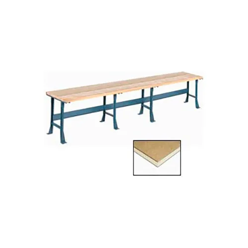 Global Industrial™ Production Workbench w/ Shop Top Square Edge, 180"W x 36"D, Gray