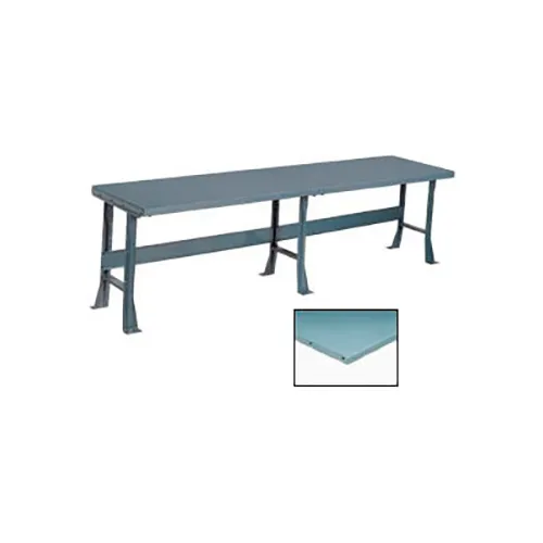 Global Industrial™ Production Workbench w/ Steel Square Edge Top, 144"W x 36"D, Gray