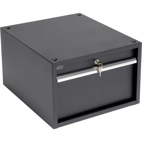 Global Industrial™ Stacking Steel Drawer, 17-1/4"W x 20"D x 12"H, Blue