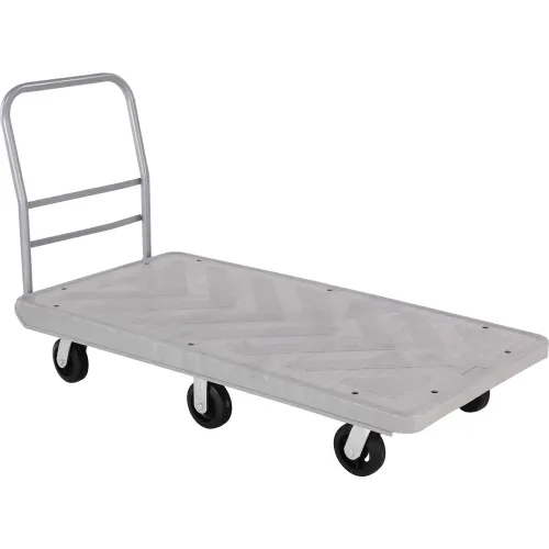 Global Industrial™ Structural Foam 60x30 Plastic Deck Platform Truck - 6 Wheels - 2500 Lb. Cap.
