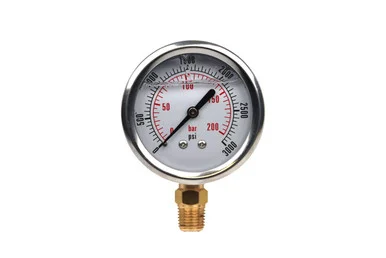 Glycerine Filled Pressure Gauges, 2.5 in Diameter, 0-5000 PSI