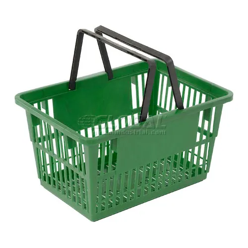 Good L ® Standard Plastic Shopping Basket with Plastic Handle 20 Liter 17"L x 12"W x 9"H Red - Pkg Qty 12