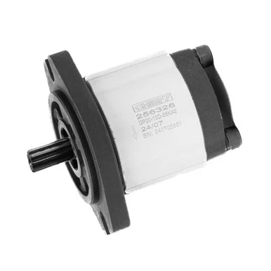Group 2 Hydraulic Gear Pump: 1.52 CID (25cc), 5/8"-9T Spline Shaft, SAE A 2-bolt Mount, SAE 12/10 Ports, CW Rotation