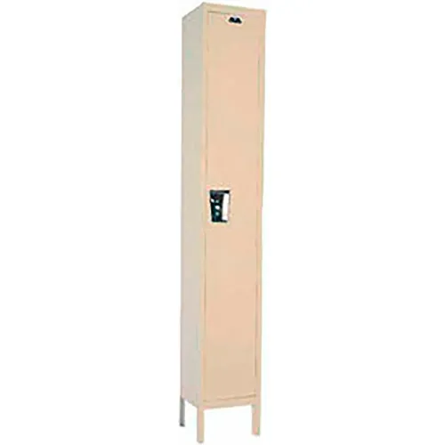 Hallowell® 1-Tier 1 Door Maintenance-Free Quiet Locker, 12"Wx15"Dx72"H, Tan, Unassembled