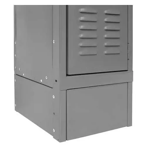 Hallowell KCFB12HG Steel Locker Accessory, Closed Front Base 12"W x 6"H - Dark Gray