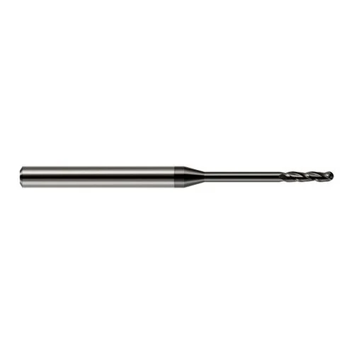 Harvey Tool 10275 | 0.0750" Diameter x 0.5000" LOC x 1/8" Shank x 2-1/2" OAL Amorphous Diamond Coated Carbide Miniature Ball Deburring End Mill