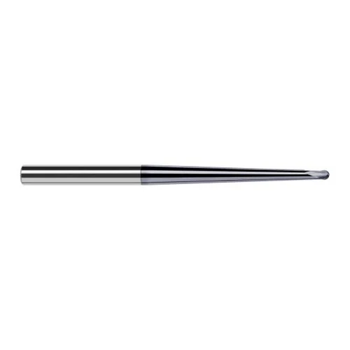 Harvey Tool 19057-C6 | 5/64" Diameter x 3/16" Shank x 1/16" LOC x 2" OAL 2FL AlTiN Nano Coated Carbide Ball End Mill