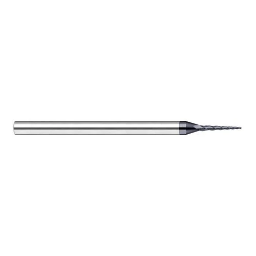 Harvey Tool 21660-C6 | 1 Degree Taper Angle per Side 0.0600" Tip Diameter x 0.6000" LOC 3FL Ball End AlTiN Nano Coated Carbide Tapered End Mill
