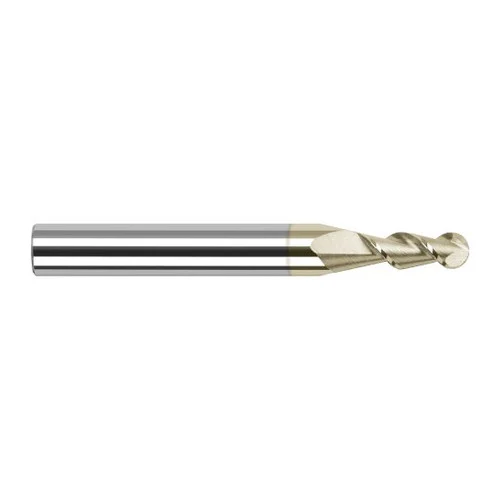 Harvey Tool 27831-C7 | 1/32" Diameter x 1/8" Shank x 3/32" LOC x 1-1/2" OAL 2FL ZrN Coated Carbide Ball End Mill