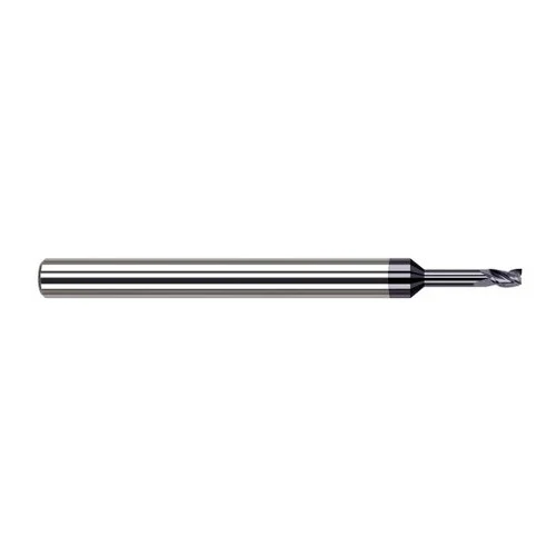 Harvey Tool 33220-C3 | 0.50mm Diameter x 1/8" Shank x 0.030" LOC x 2-1/2" OAL 3 Flute AlTiN Coated Carbide Square End Mill