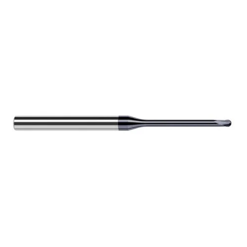 Harvey Tool 33862-C6 | 1/16" Diameter x 1/4" Shank x 0.0500" LOC x 4" OAL 2FL AlTiN Nano Coated Carbide Ball End Mill