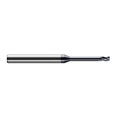 Harvey Tool 38340-C3 | 0.040" Diameter x 1/8" Shank x 0.060" LOC x 2.500" OAL 3 Flute AlTiN Coated Carbide Corner Radius End Mill