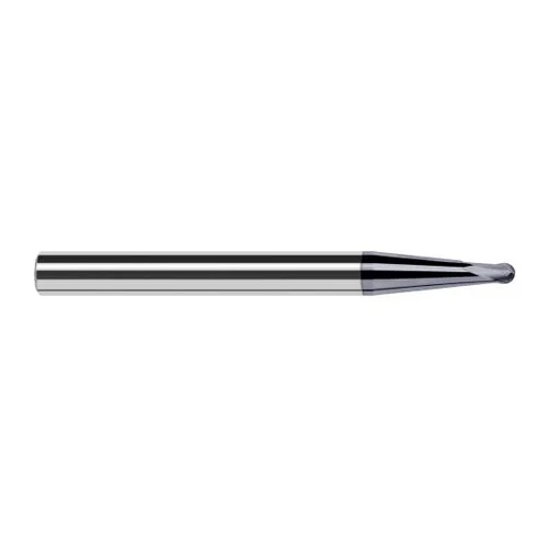 Harvey Tool 38942-C6 | 1/8" Diameter x 1/4" Shank x 0.1000" LOC x 2-1/2" OAL 2FL AlTiN Nano Coated Carbide Ball End Mill