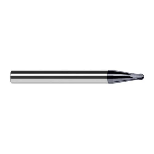 Harvey Tool 40462-C6 | 1/16" Diameter x 1/4" Shank x 0.0500" LOC x 2-1/2" OAL 2FL AlTiN Nano Coated Carbide Ball End Mill