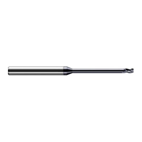 Harvey Tool 41947-C3 | 3/64" Diameter x 1/8" Shank x 0.070" LOC x 2-1/2" OAL x 0.010" Radius 3 Flute AlTiN Coated Carbide Corner Radius End Mill