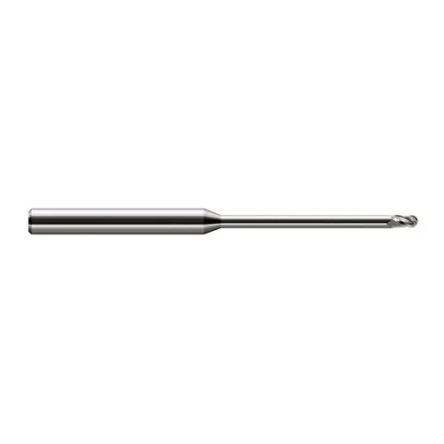 Harvey Tool 49220 | 0.0200" Diameter x 0.0300" LOC x 1/8" Shank x 2-1/2" OAL Uncoated Carbide Miniature Ball Deburring End Mill
