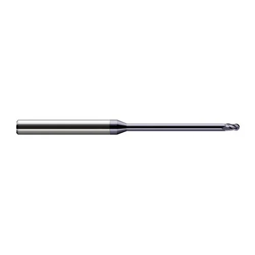 Harvey Tool 49293-C3 | 3/32" Diameter x 0.1390" LOC x 1/8" Shank x 3" OAL AlTiN Coated Carbide Miniature Ball Deburring End Mill