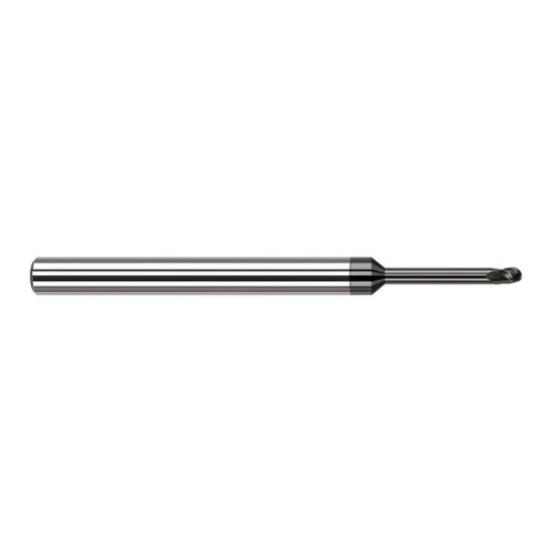 Harvey Tool 54508-C4 | 1/8" Diameter x 1/8" Shank x 3/16" LOC x 2-1/2" OAL 3FL Amorphous Diamond Coated Carbide Ball End Mill