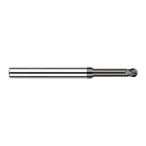 Harvey Tool 61020 | 0.0200" Diameter x 1/8" Shank x 0.0300" LOC x 2-1/2" OAL 4FL CVD Diamond Coated Carbide Ball End Mill