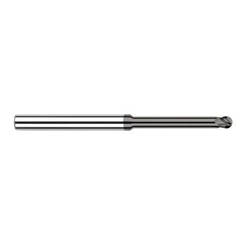 Harvey Tool 62110 | 5/32" Diameter x 3/16" Shank x 0.2350" LOC x 3" OAL 4FL CVD Diamond Coated Carbide Ball End Mill
