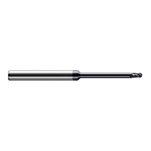 Harvey Tool 64831-C6 | 1/32" Diameter x 1/8" Shank x 0.0460" LOC x 2-1/2" OAL 4FL AlTiN Nano Coated Carbide Ball End Mill