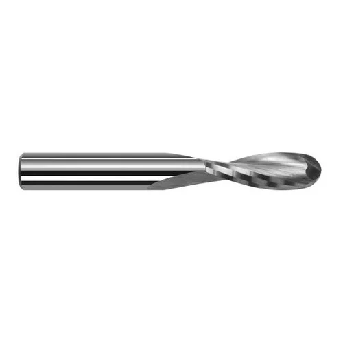 Harvey Tool 71408 | 1/8" Diameter x 1/8" Shank x 5/8" LOC x 2" OAL 2FL Uncoated Carbide Ball End Mill