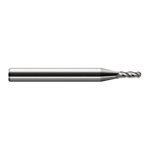 Harvey Tool 74009 | 0.0090" Diameter x 0.0270" LOC x 1/8" Shank x 1-1/2" OAL Uncoated Carbide Miniature Ball Deburring End Mill
