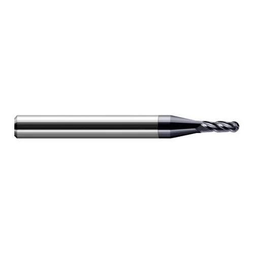 Harvey Tool 74624-C3 | 3/8" Diameter x 1.0000" LOC x 3/8" Shank x 2-1/2" OAL AlTiN Coated Carbide Miniature Ball Deburring End Mill