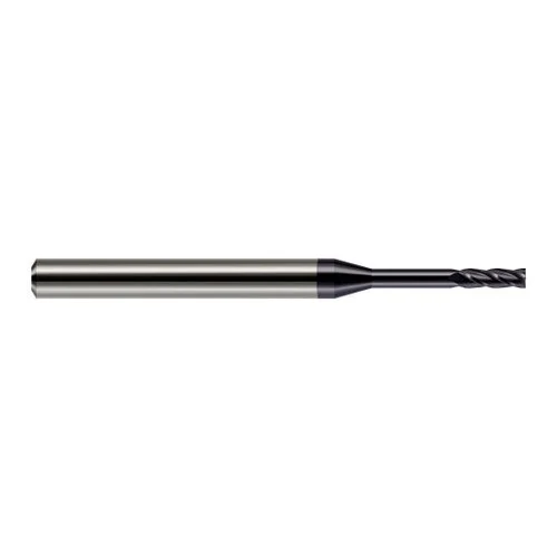 Harvey Tool 76220-C3 | 0.50mm Diameter x 1/8" Shank x 0.060" LOC x 1-1/2" OAL 2 Flute AlTiN Coated Carbide Square End Mill